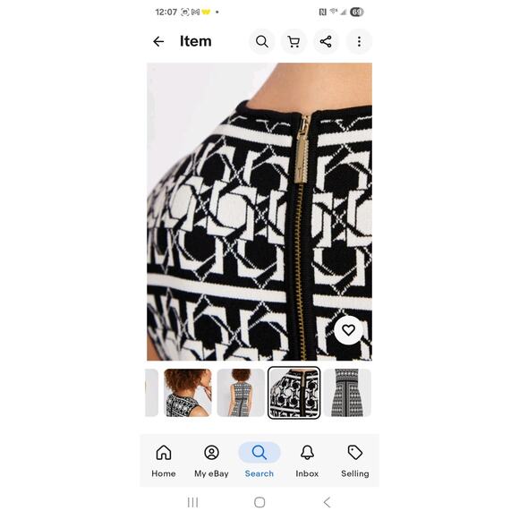 Ted Baker London Jammiea Retro Op Art Print Jacquard Knit Dress Size 3 US 8 - Picture 4 of 7